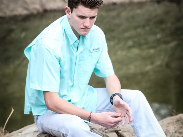 Senior boy; seniors; senior boy; man; river; natural light; north tx photographer; pives digital photography; water