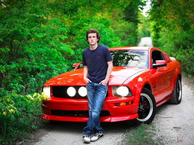 Senior boy; seniors; red car; senior boy and car; man; machine; natural light; north tx photographer; pives digital photography